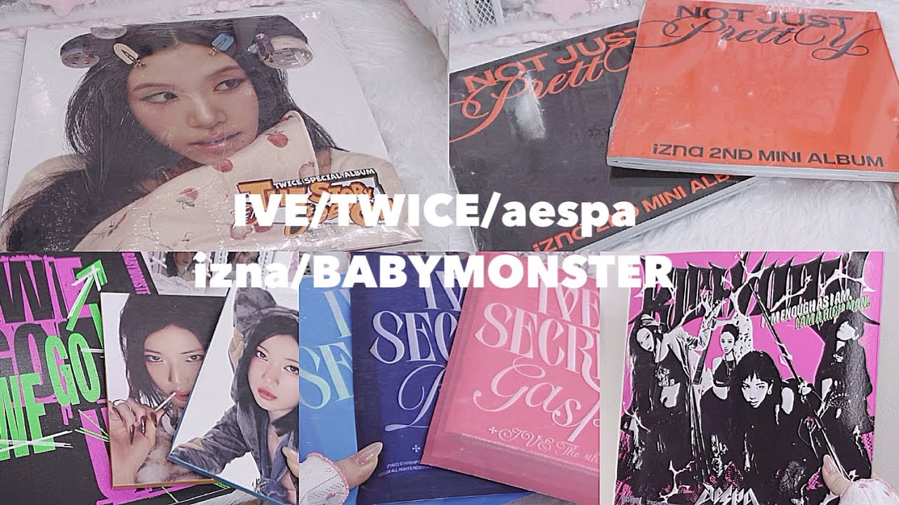 推しグルのアルバム10冊開封🎀꙳.* IVE/TWICE/aespa/izna/BABYMONSTER［unboxing］