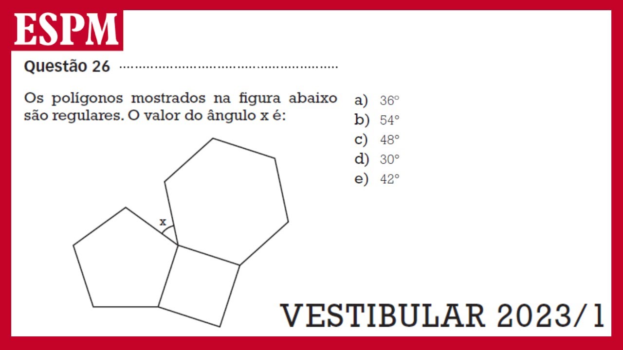 CORRE&Ccedil;&Atilde;O ESPM 2023 1 - QUEST&Atilde;O 26 - MATEM&Aacute;TICA