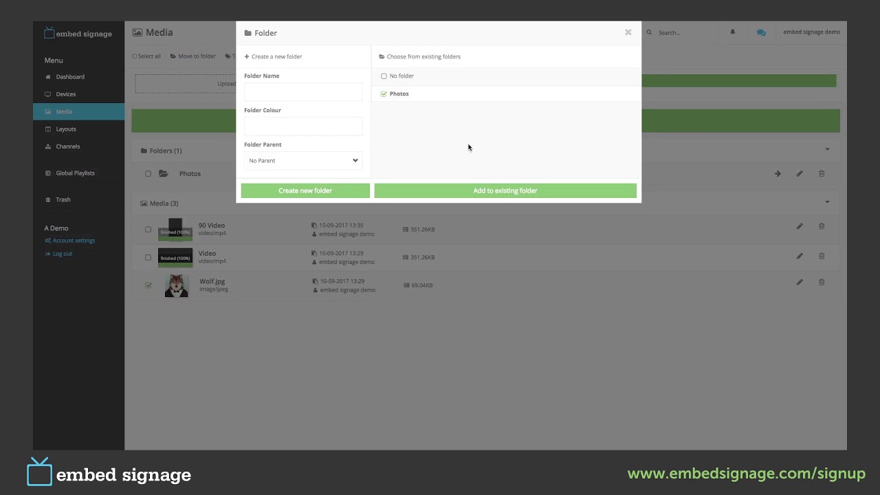 Media Tutorial for Embed Signage - Digital Signage Software