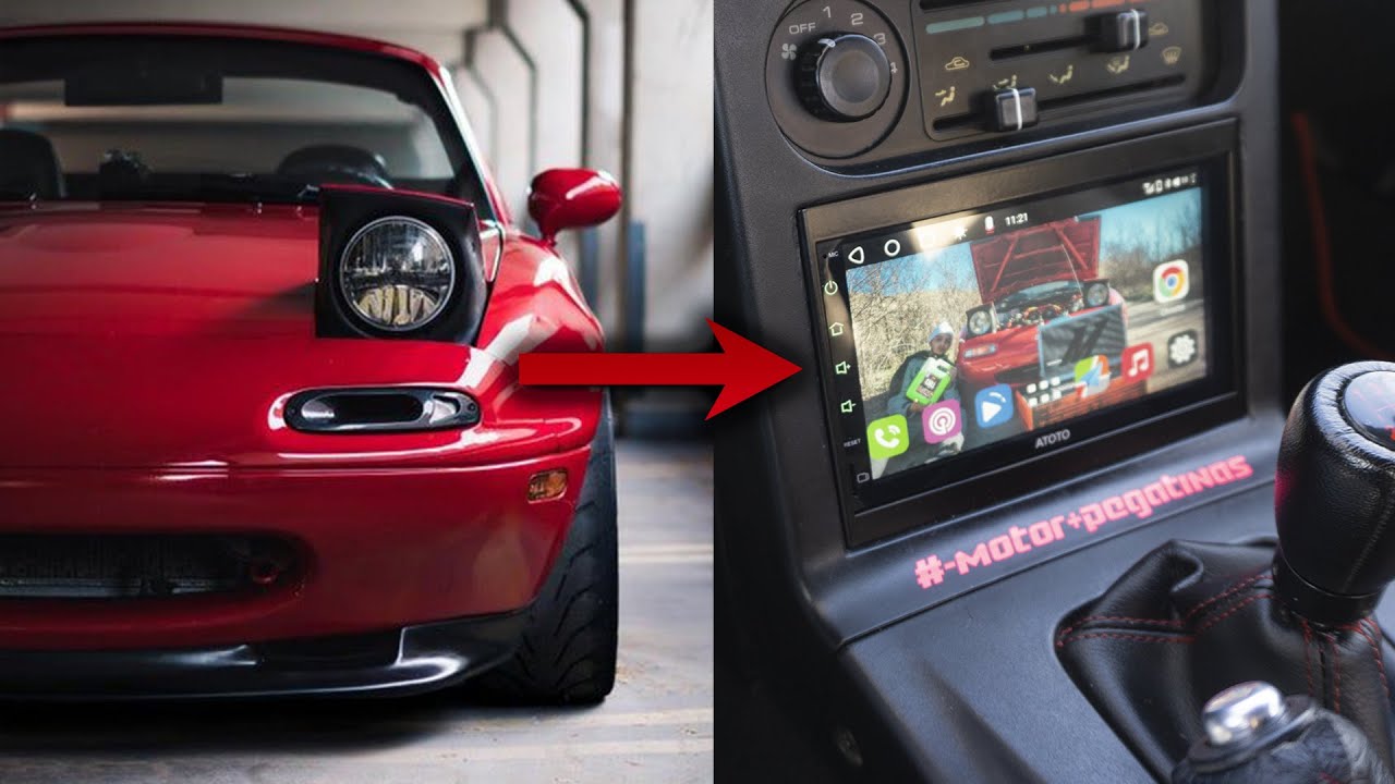 ASI PUEDES MODERNIZAR TU COCHE - INSTALAR  PANTALLA EN  MIATA NA