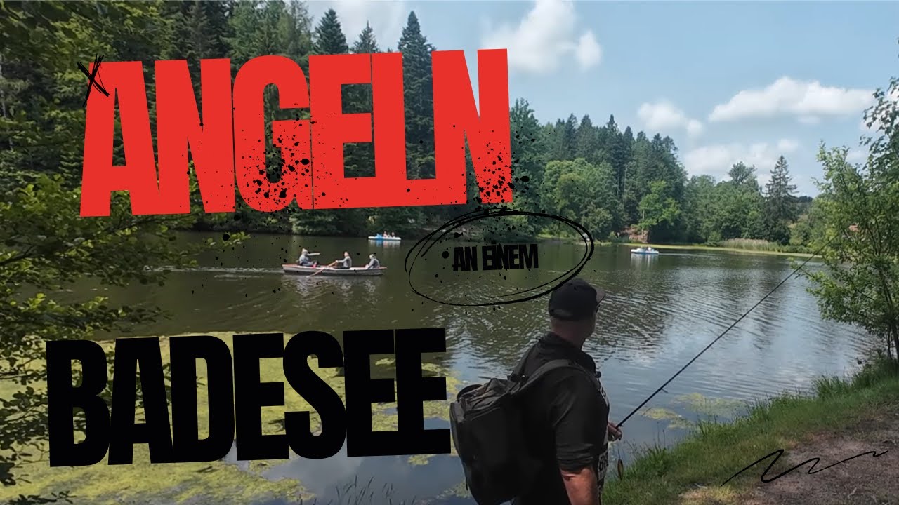 Hecht angeln am Badesee zwischen den Badegästen !!