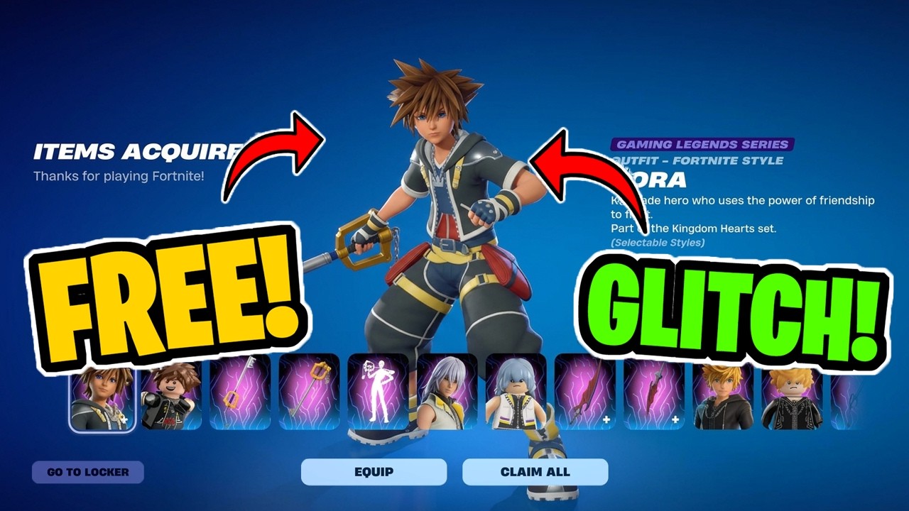 КАК БЕСПЛАТНО ПОЛУЧИТЬ НАБОР KINGDOM HEARTS В FORTNITE!