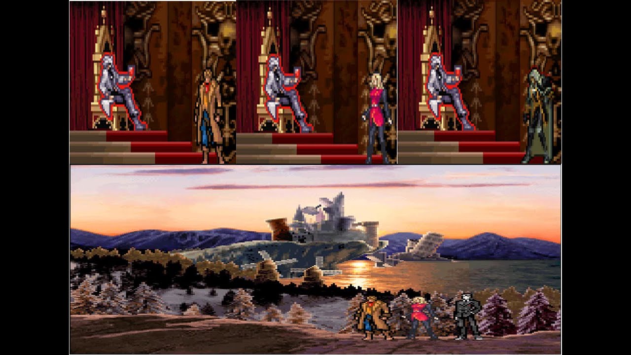 [NDS]悪魔城ドラキュラ 蒼月の十字架/Akumajou Dracula - Sougetsu No Juujika ユリウスモード ユリウス&ヨーコ&有角幻也(アルカード) vs ソウマ
