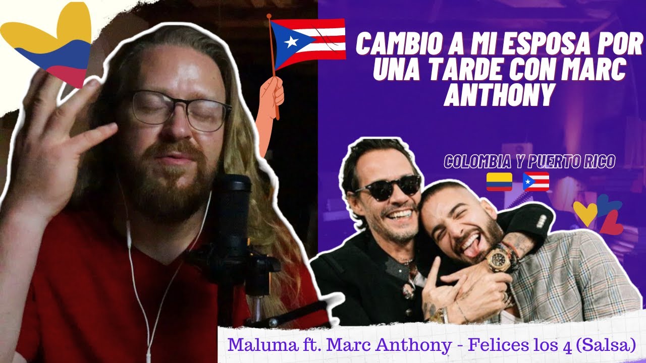 El Gringo Más Latino Reacciona a Maluma ft Marc Anthony - Felices los 4 (Versión Salsa) | En Español