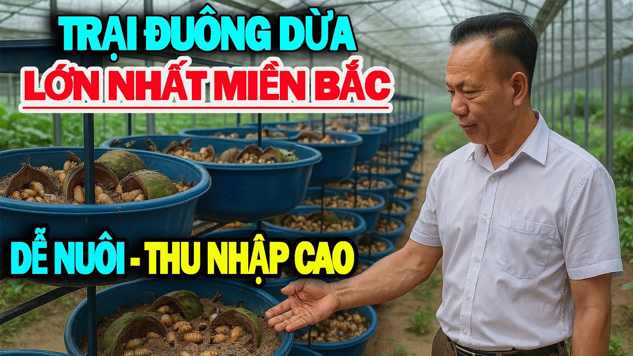 Trại Đuông Dừa Lớn Nhất miền Bắc Dễ Nuôi Dễ Bán Thu Nhập Cao Từ Chăn Nuôi - Lợi Nhuận Nuôi Đuông Dừa