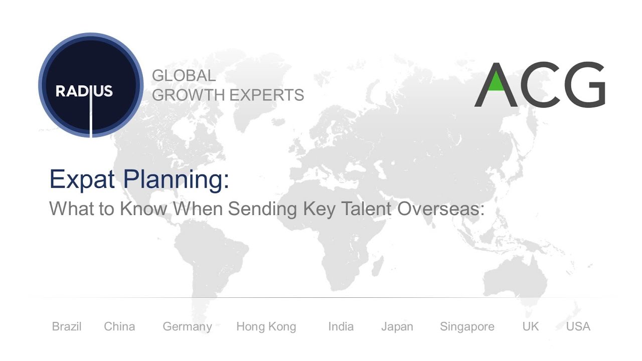 Expat Planning: What to Know When Sending Key Talent Overseas