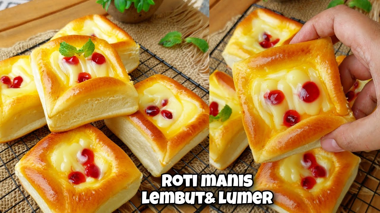 ISI DULU BARU DIPANGGANG!! ROTI PERSEGI LEMBUT PAKE 1 TELUR, ISI SELAI VANILLA SELAI STRAWBERRY!!