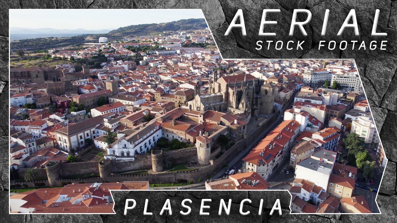 Plasencia ● Spain 🇪🇸 | 4K Aerial Drone Stock Footage