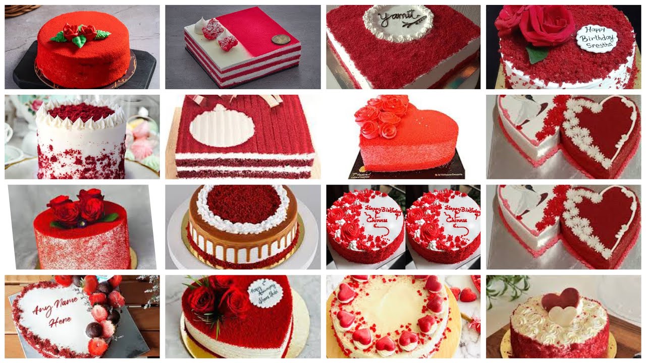 Red Velvet Cake Designs | Anniversary Cake designs | Red Colour Cake Designs | Beginners cake design