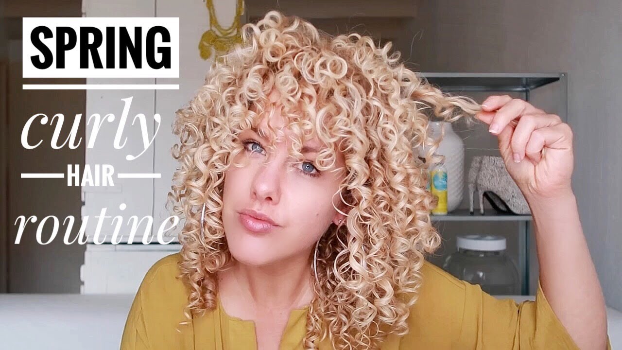 Spring CURLY HAIR routine @curlsandblondies