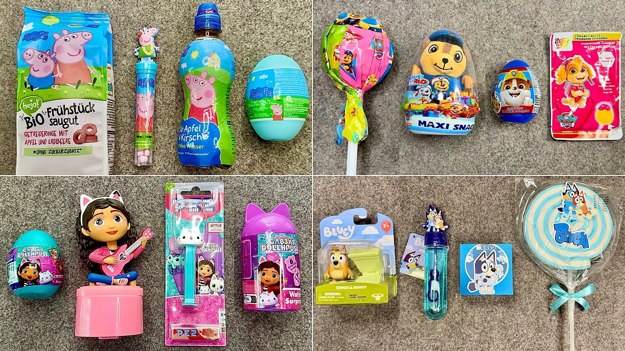 🤩The most satisfying Compilation ever🤩 Peppa Pig Paw Patrol Bluey Gabby’s Dollhouse Sweets Unboxing