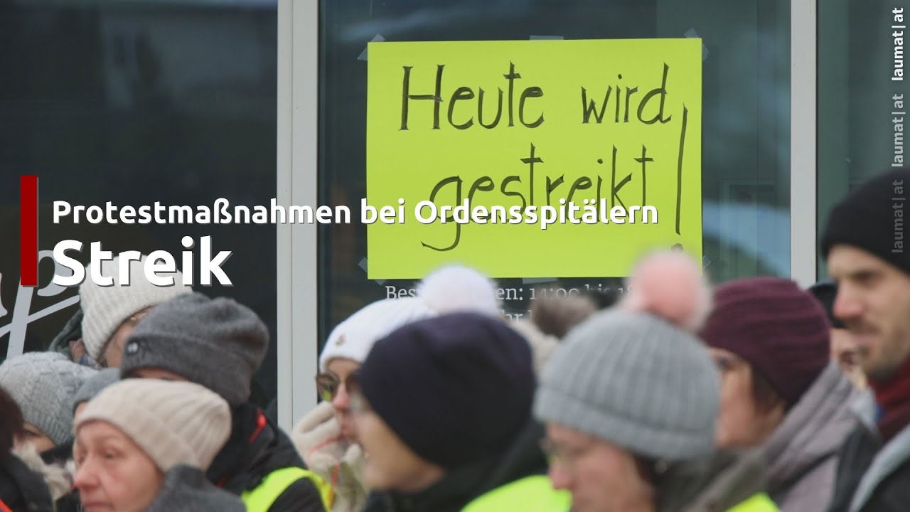 Streik der Beschäftigten an acht Ordensspitäler-Standorten in Oberösterreich