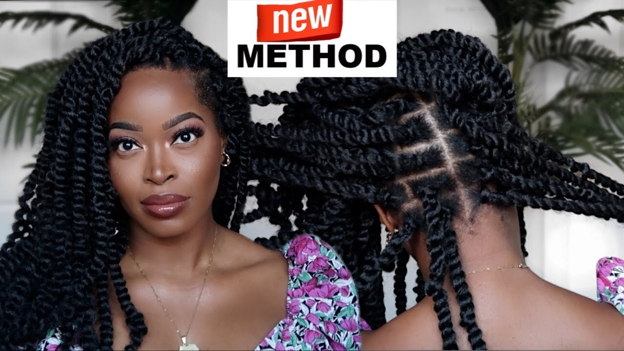 ‼️NEW METHOD🔥 INDIVIDUAL CROCHET BRAID PASSION TWISTS: #NOCORNROWS  😱#4Chair ft Janet Collection
