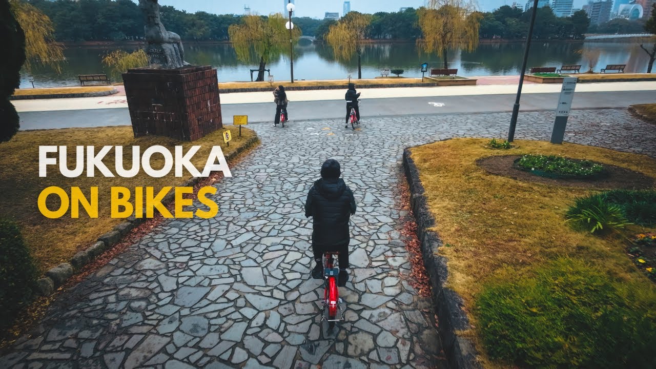 Biking in Fukuoka | Ohori Maizuru & Nishi Park Japan | We Rented Chari Chari Bikes