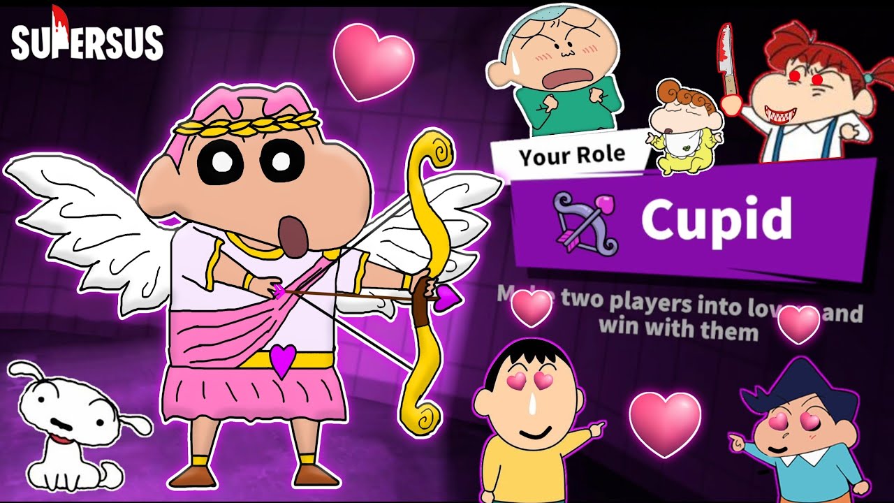 Shinchan became cupid in super sus and making lovers 😍🔥 | shinchan playing among us 3d 😂 | funny