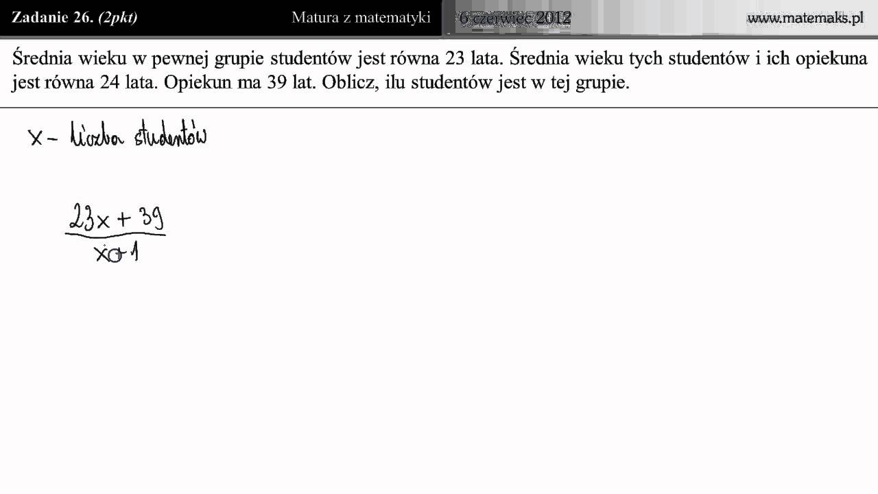 Zadanie 26 - Matura 2012 czerwiec