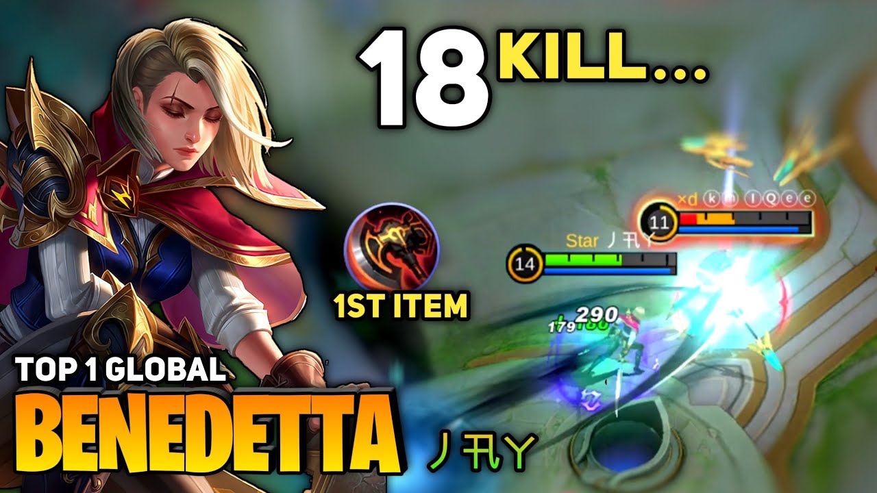 Benedetta with WAR AXE Carry The Game! [Top 1 Global Benedetta] By 丿卂ㄚ - Mobile Legend