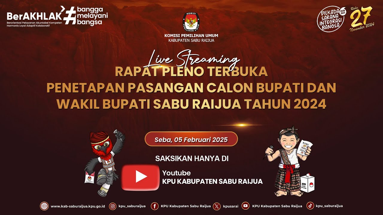[ LIVE ] RAPAT PLENO TERBUKA PENETAPAN PASANGAN CALON BUPATI DAN WAKIL BUPATI SABU RAIJUA