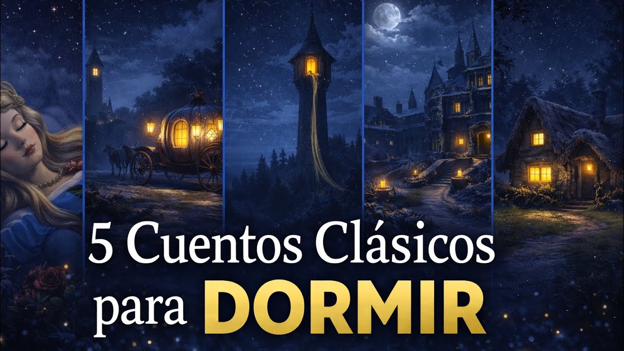 5 Cuentos Clásicos para Dormir Profundamente 🌙 | Pantalla Oscura | Relajante y Tranquilo