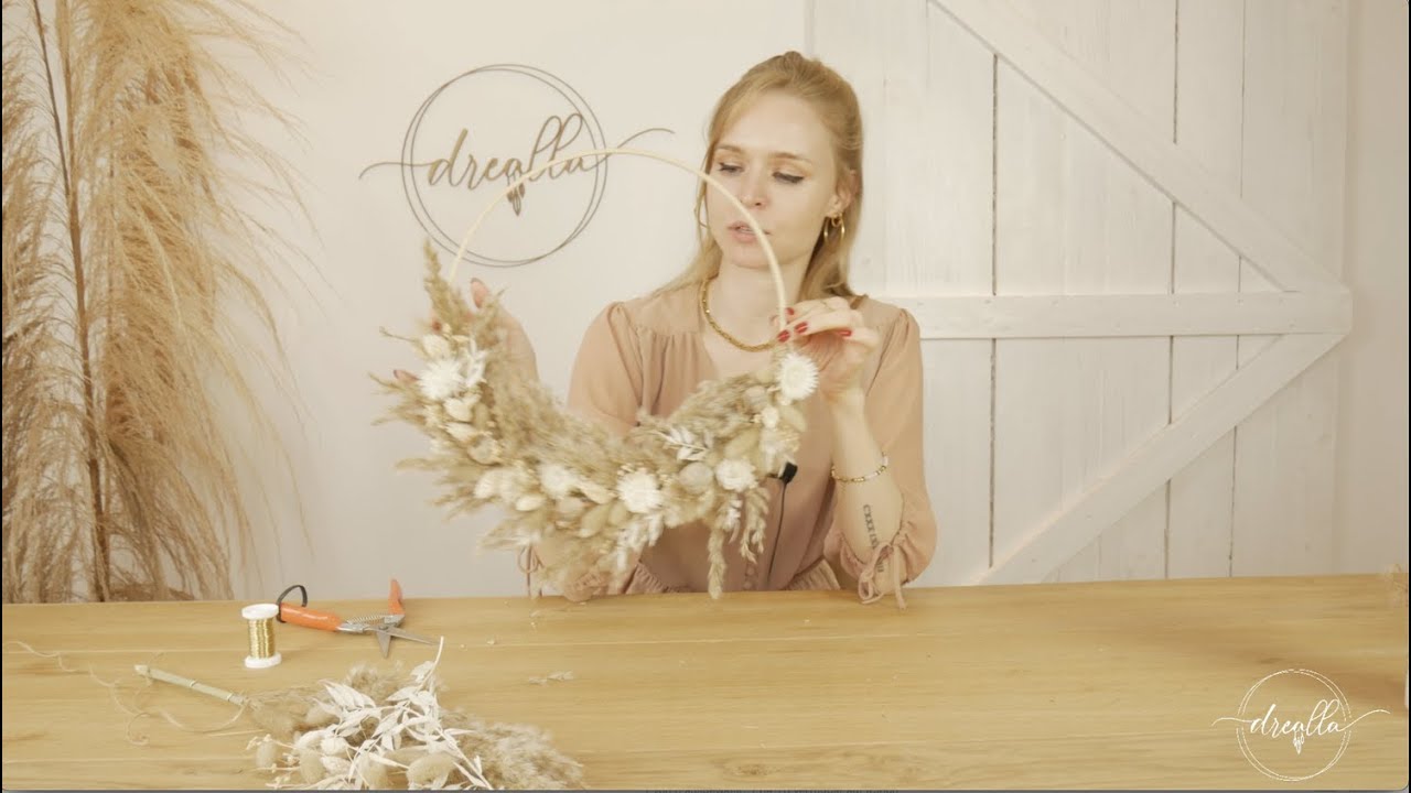 How To - Trockenblumenring NATURAL selber binden | DIY Set | Workshop To Go | Drealla