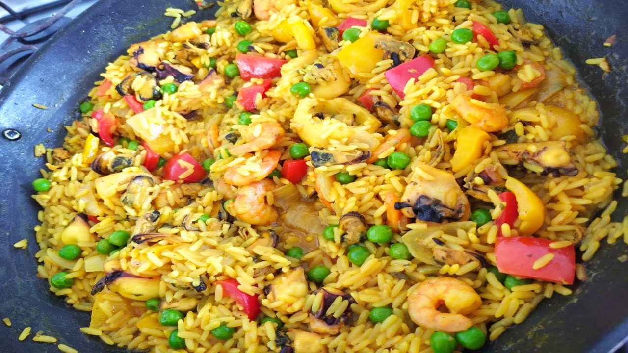 Como Fazer Paella de Frutos do Mar