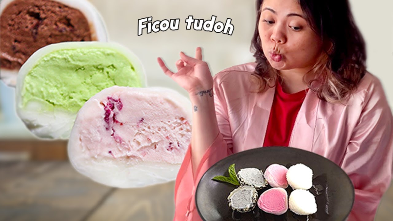 vi essa receita no TIK TOK e resolvi fazer *MOCHI COM SORVETE *