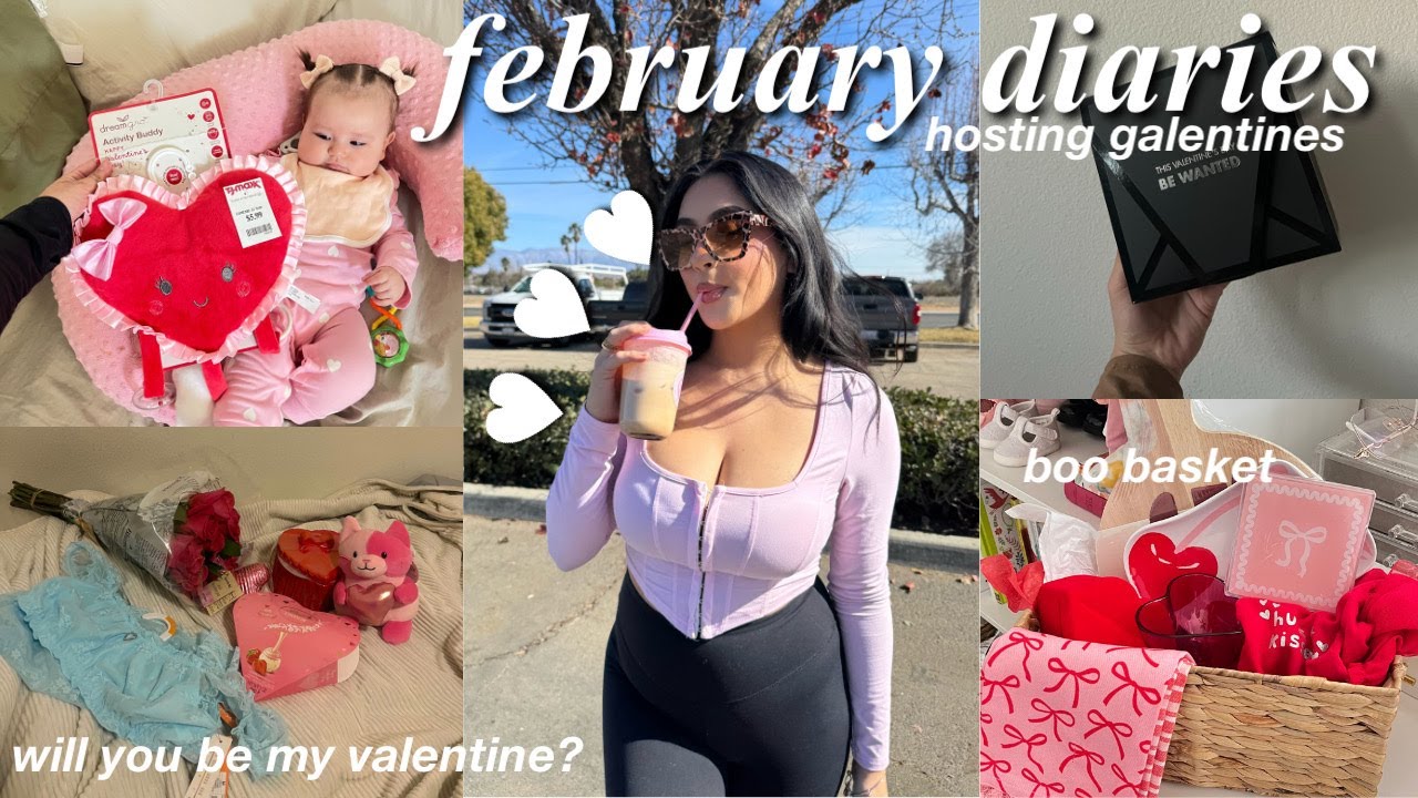 VALENTINES DAY VLOG *hosting galentines, new coffee, shopping, baby photoshoot*