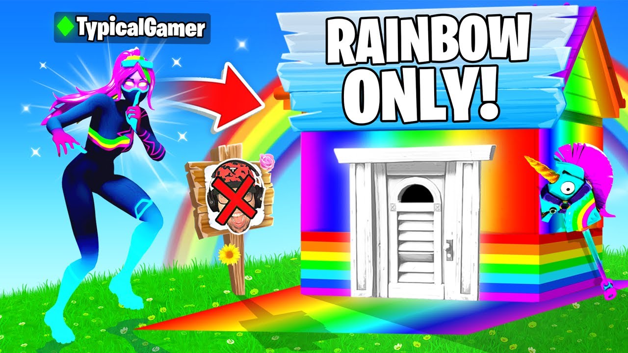I Went UNDERCOVER in a RAINBOW ONLY Tournament! (Fortnite)