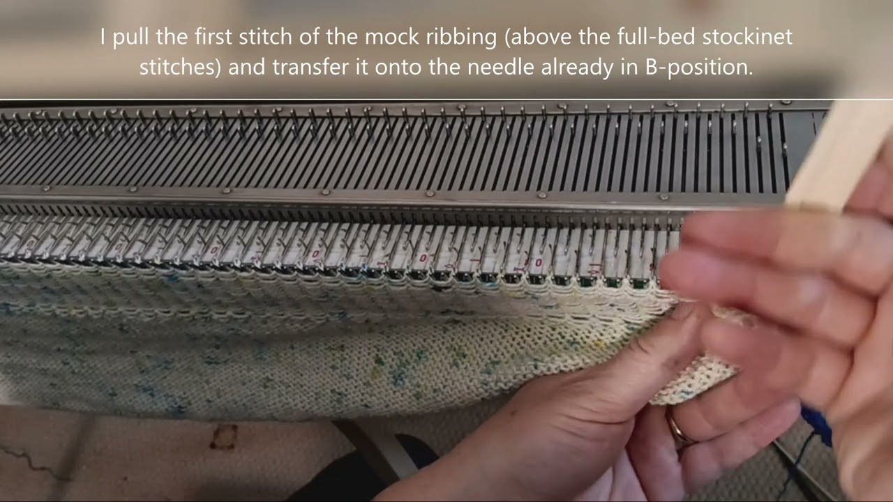 For any flat-bed knitting machine: how to knit cowl/neck warmer/hat/bonnet.  Beginner-friendly.