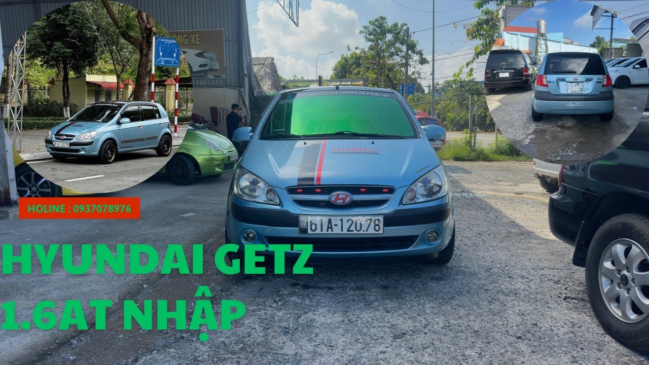 HYUNDAI GETZ 1.6 AT , ĐỒ CHƠI MIÊN MAN, NHẬP KHẨU RIN TỪ NẮP CÒ , SƠ CUA CHƯA HẠ