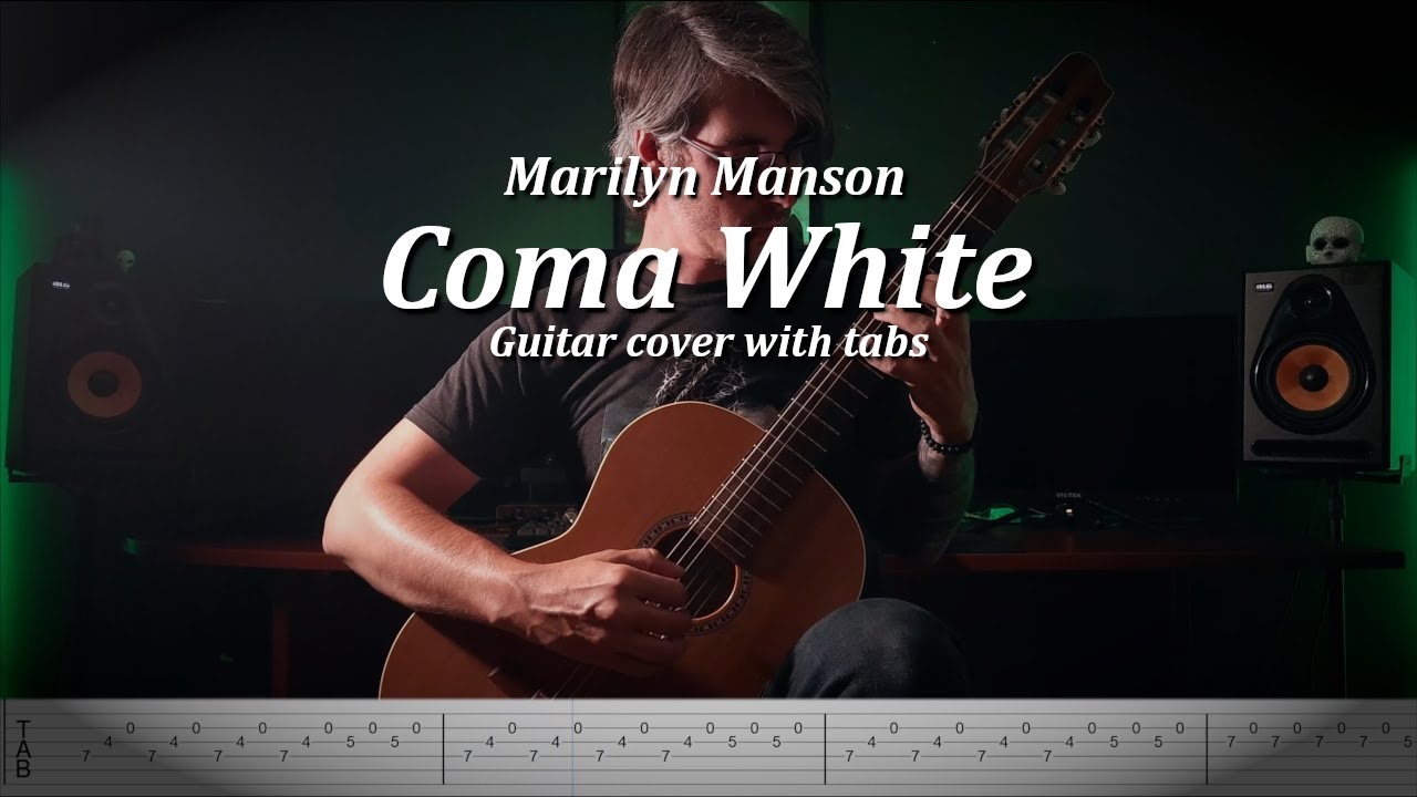 Marilyn Manson ''Coma White'' Guitar cover with tabs & lyrics