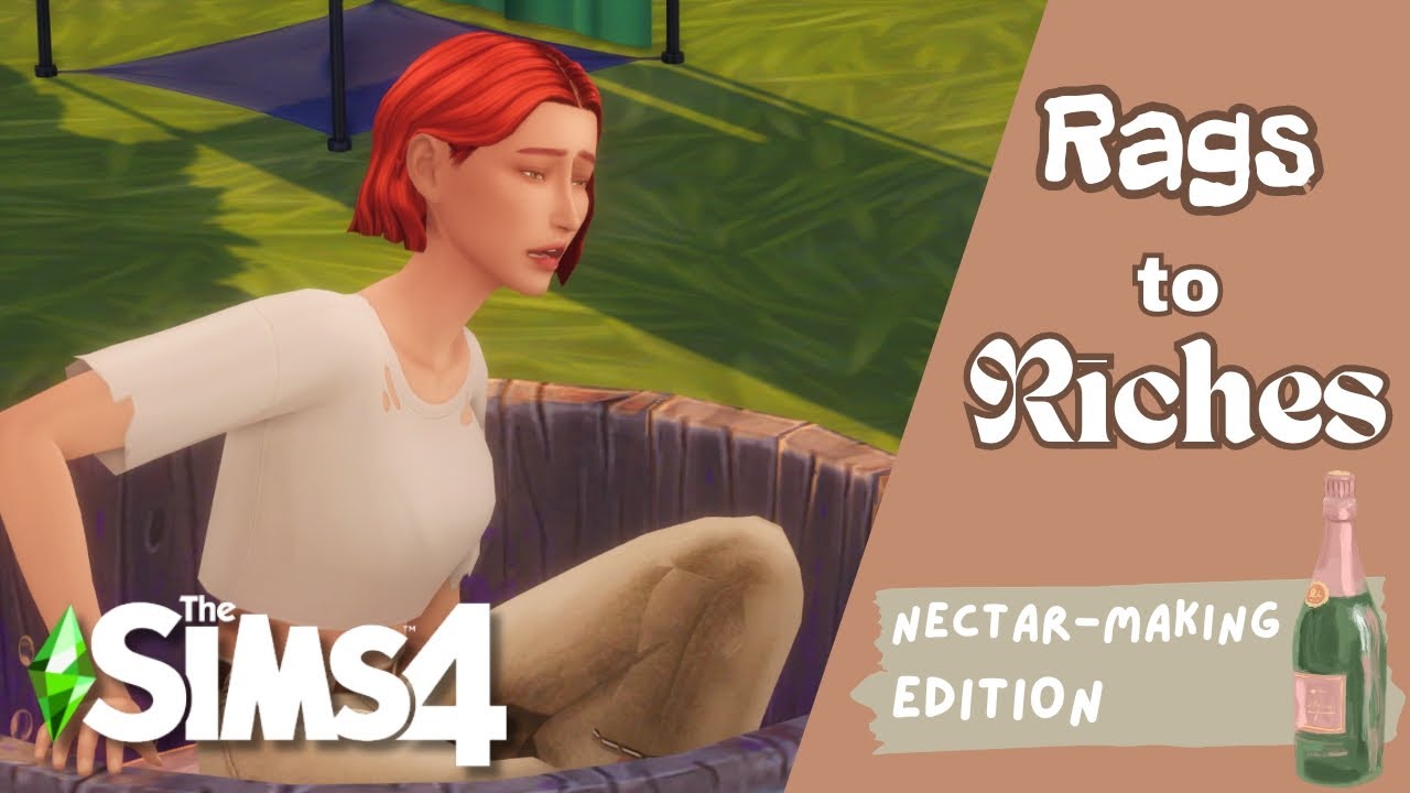 I started with Zero Simoleons and Tried to Get Rich with Nectar // Sims 4 Rags to Riches [Part 1]