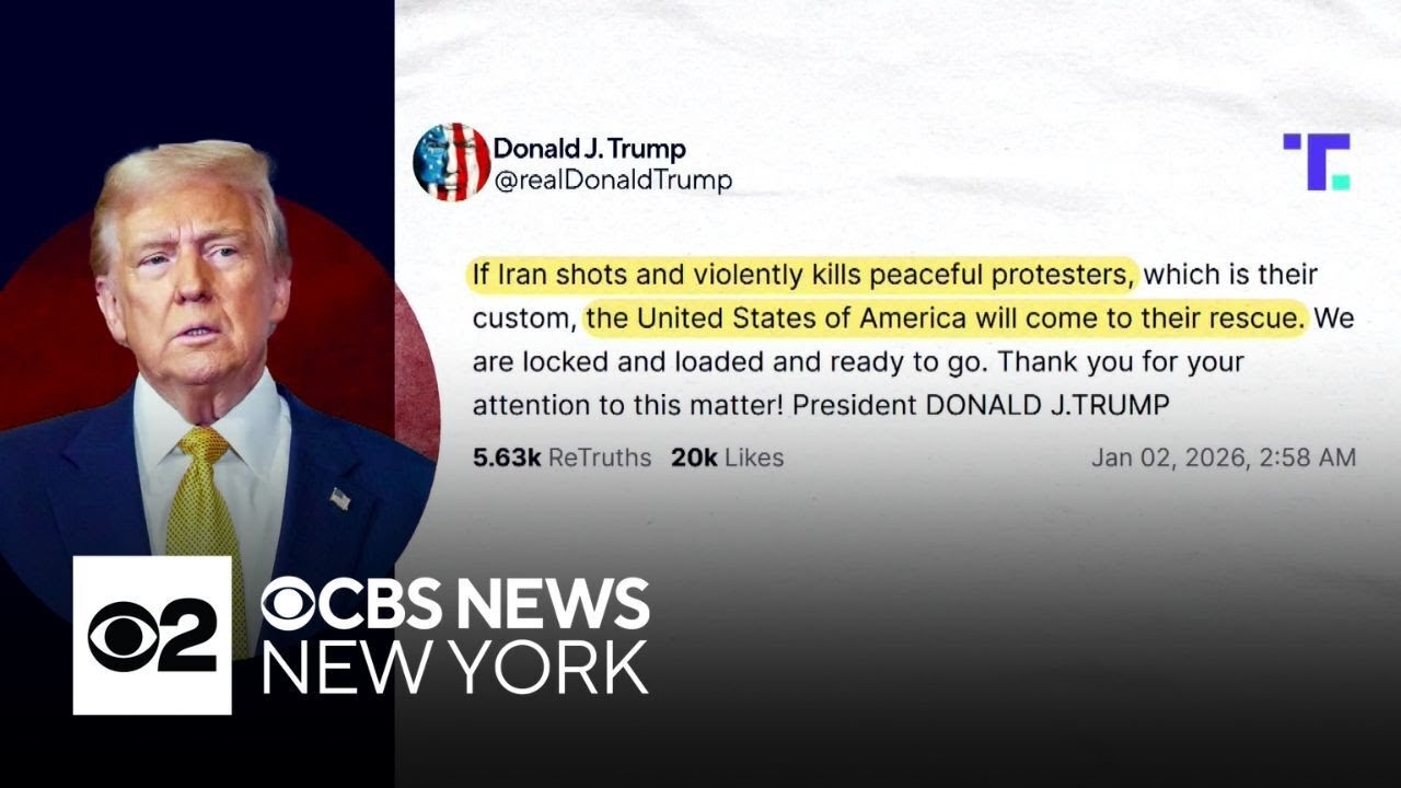 President Trump issues warning to Iran after protester deaths