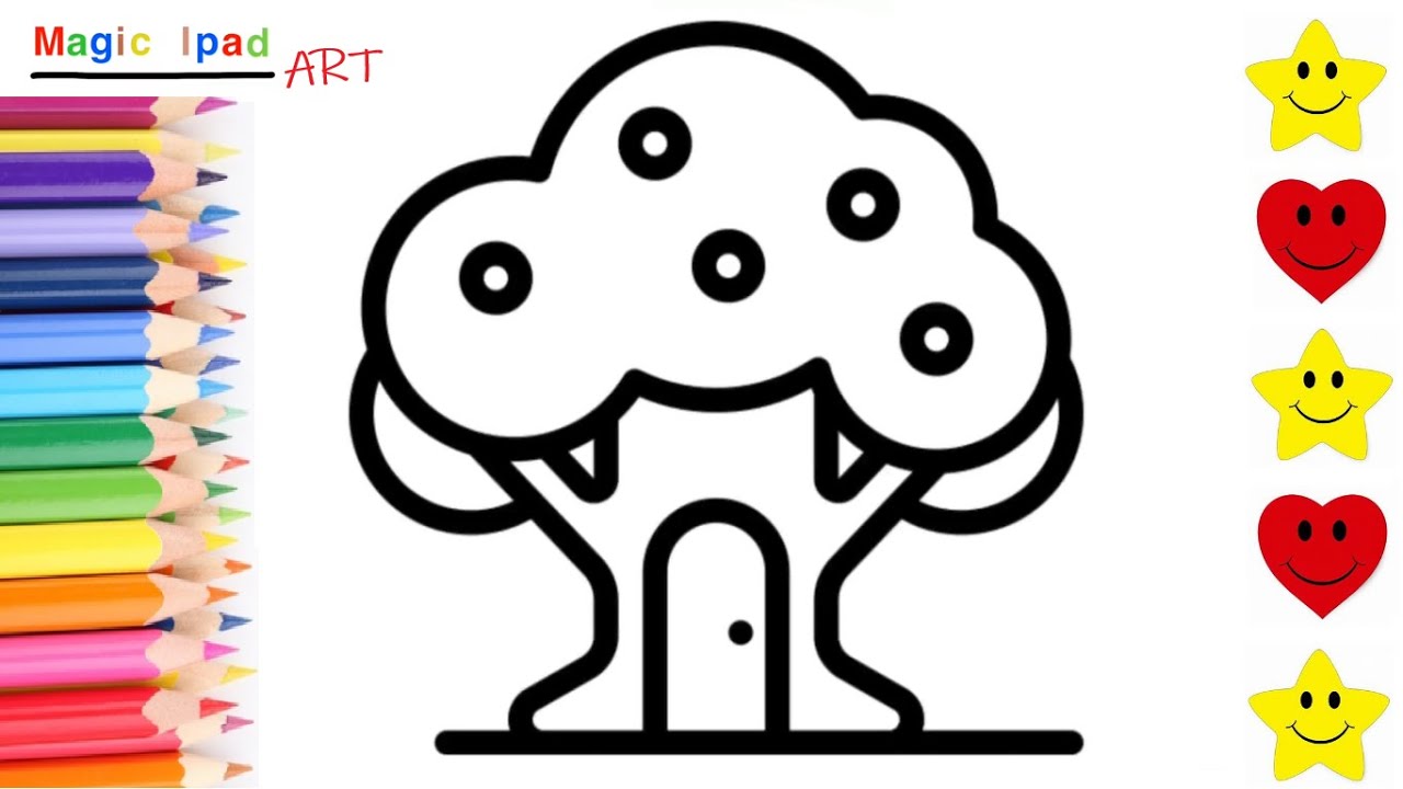 Como dibujar una CASA ARBOL | dibujos para niños 💓⭐ How to draw a TREE HOUSE | drawings for kids