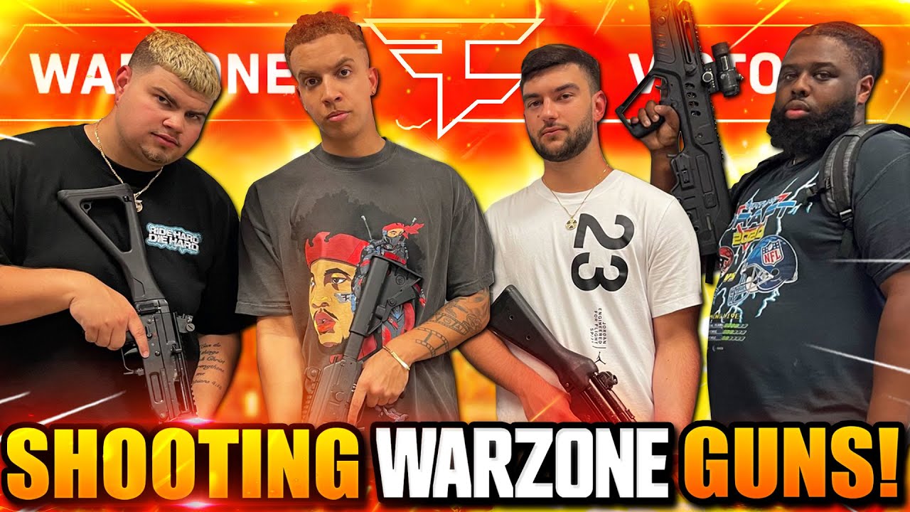 Nuke Squad SHOOTING WARZONE GUNS in Real Life! (AMAX, KAR98, MP5)