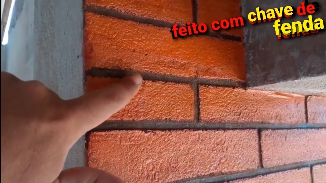 COMO FAZER O EFEITO Tijolinho MACIÇO|com CHAVE de FENDA.