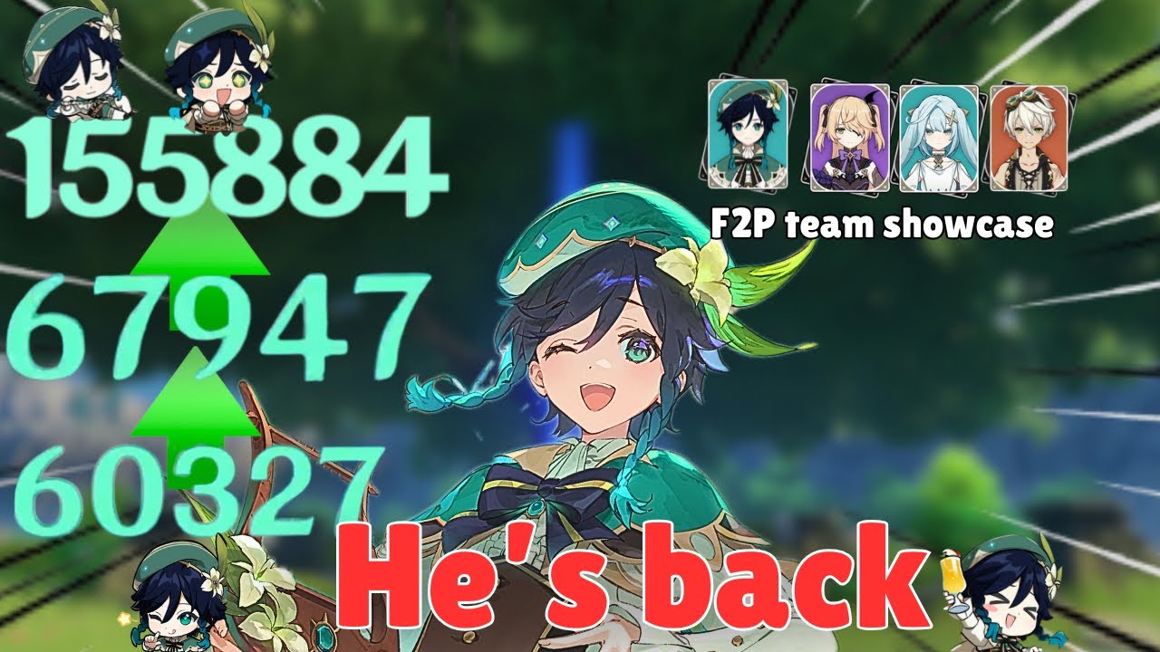 DPS VENTI IS INSANE |C0 F2P FRIENDLY TEAM SHOWCASE VS WEEKLY BOSSES 