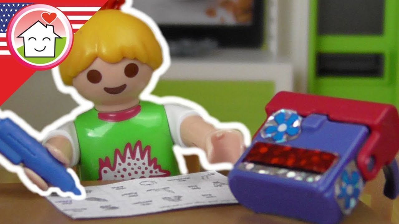 Playmobil School - Homework - The Playmobil Hauser Family kids cartoons