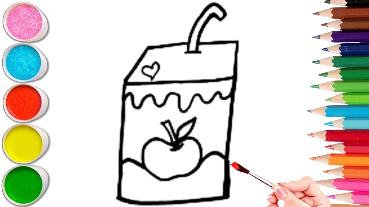 How To Draw cute Fruit Juice  Drawing, Painting & Coloring For Kids and Toddlers_🌈🎨 🐋