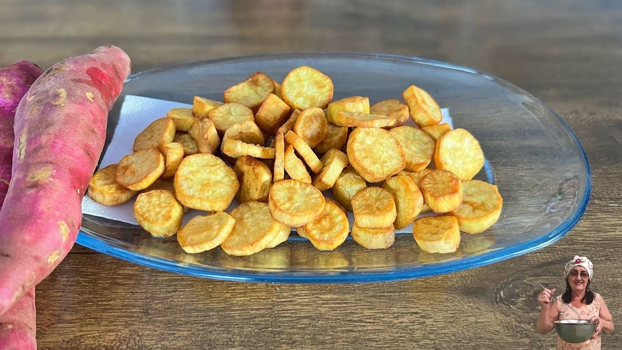 O Segredo Para Fazer a Melhor BATATA DOCE Frita - Crocante por Fora e Macia por Dentro.