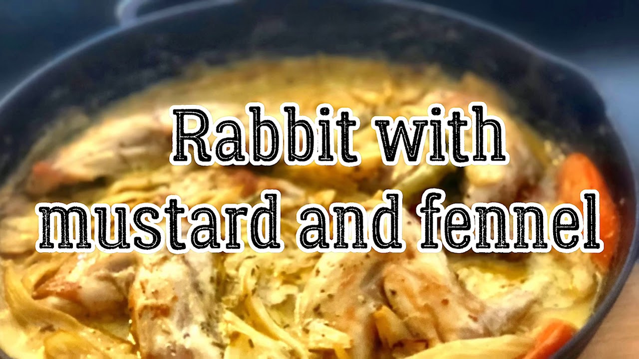 Creamy rabbit with mustard and fennel. Easy & delicious
