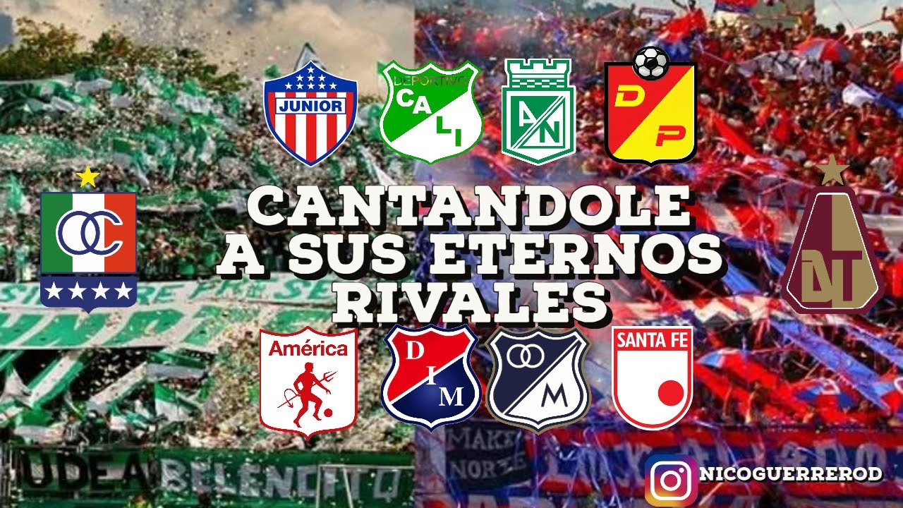 cantandole a sus eternos rivales barras colombianas