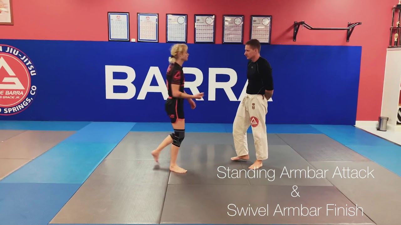 How to Standing Armbar and Swivel variation submission for NoGi Jiujitsu