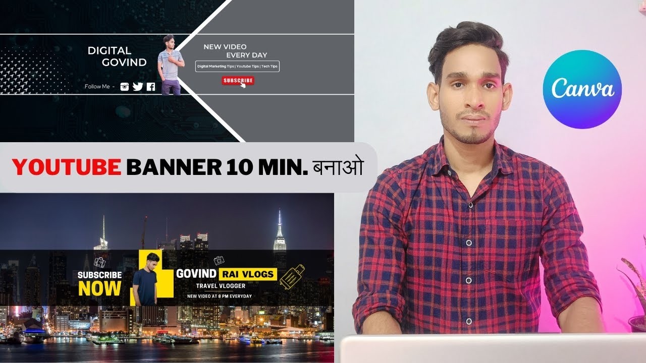 YouTube Banner Kaise Banaye? 🎨 | Canva Se Channel Banner in 5 Minutes | Tech Repair Go