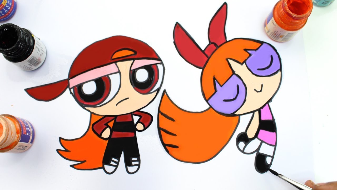 Powerpuff Girls Coloring Book Pages Rowdyruff Boys Brick Boomer Butch Blossom Bubbles surprise eggs