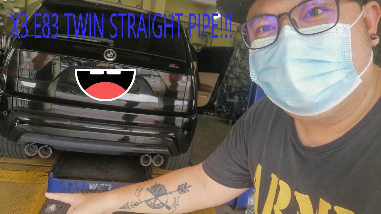 BMW X3 E83 Twin Straight Pipe!!! CRAZY SOUND!!!