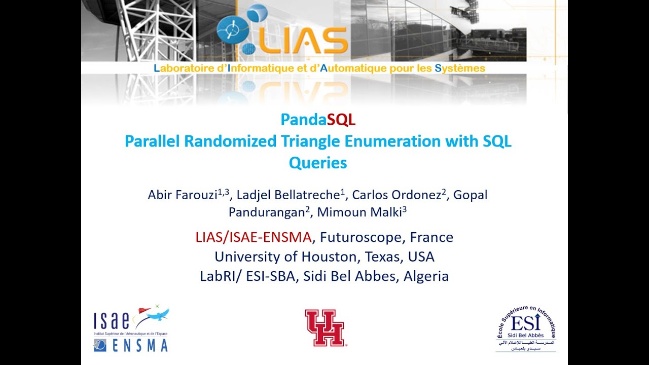 PandaSQL: Parallel Randomized Triangle Enumeration  Algorithm using SQL queries (GUI)