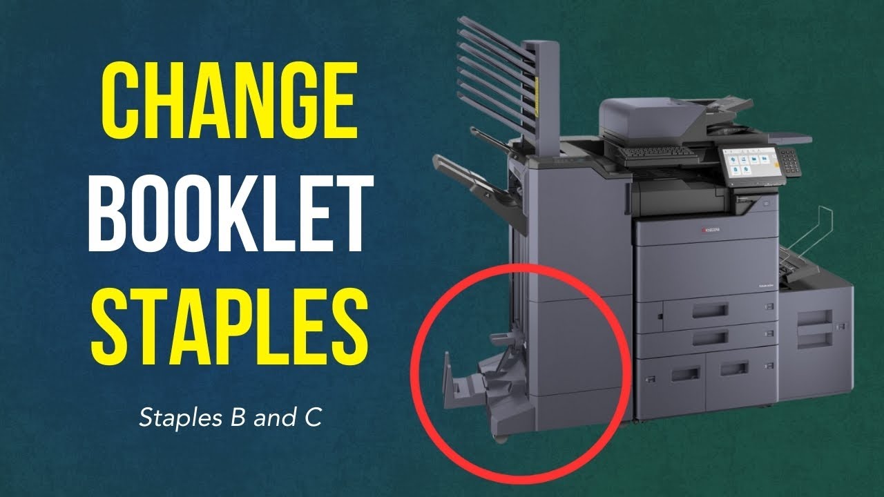 How to Change Staples on Kyocera Booklet Folding Unit (Staples B and C)