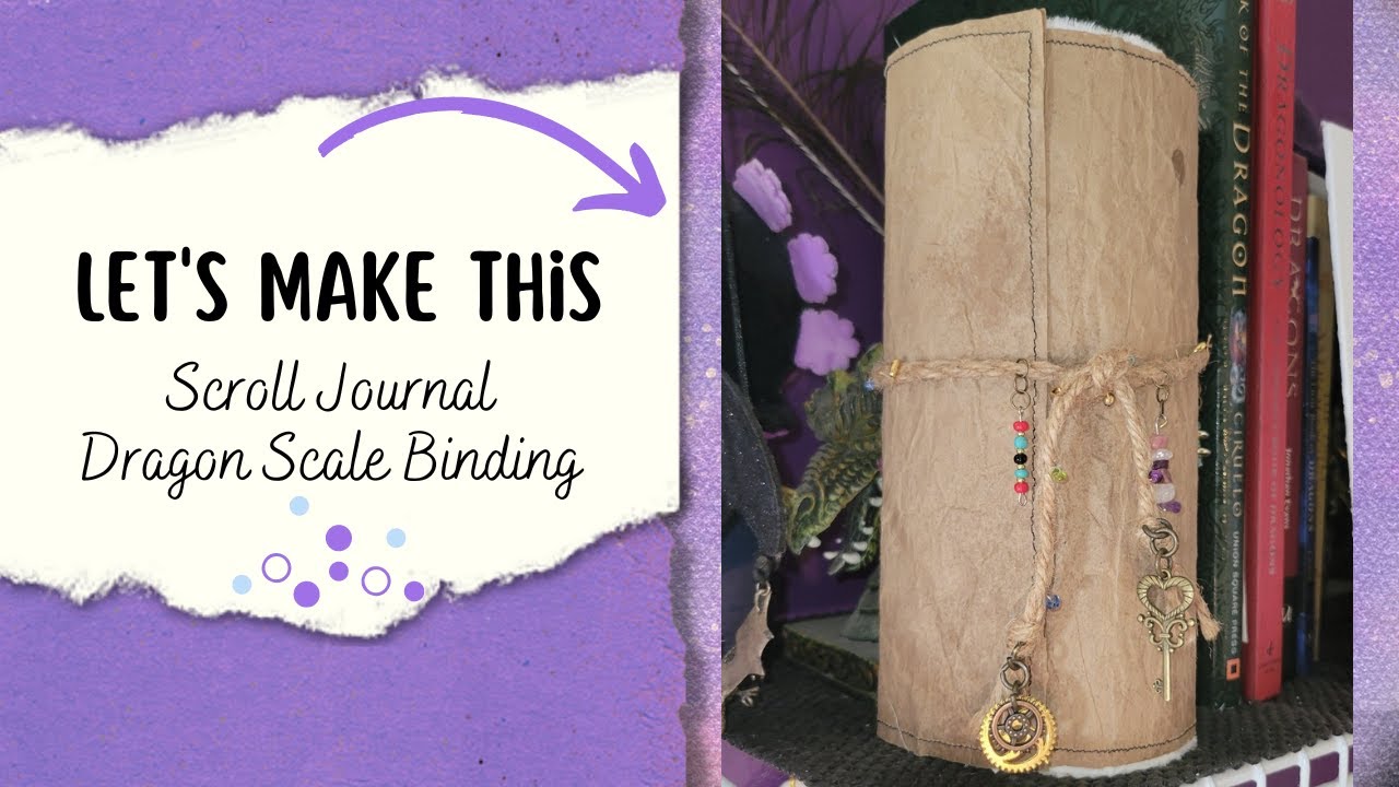 RE-UPLOAD Dragon Scale Binding/Scroll Journal #craftydragoncreations #junkjournalcommunity