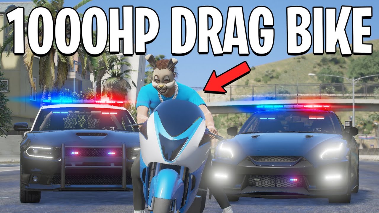 Trolling Cops In A 1000HP Drag Bike on GTA 5 RP